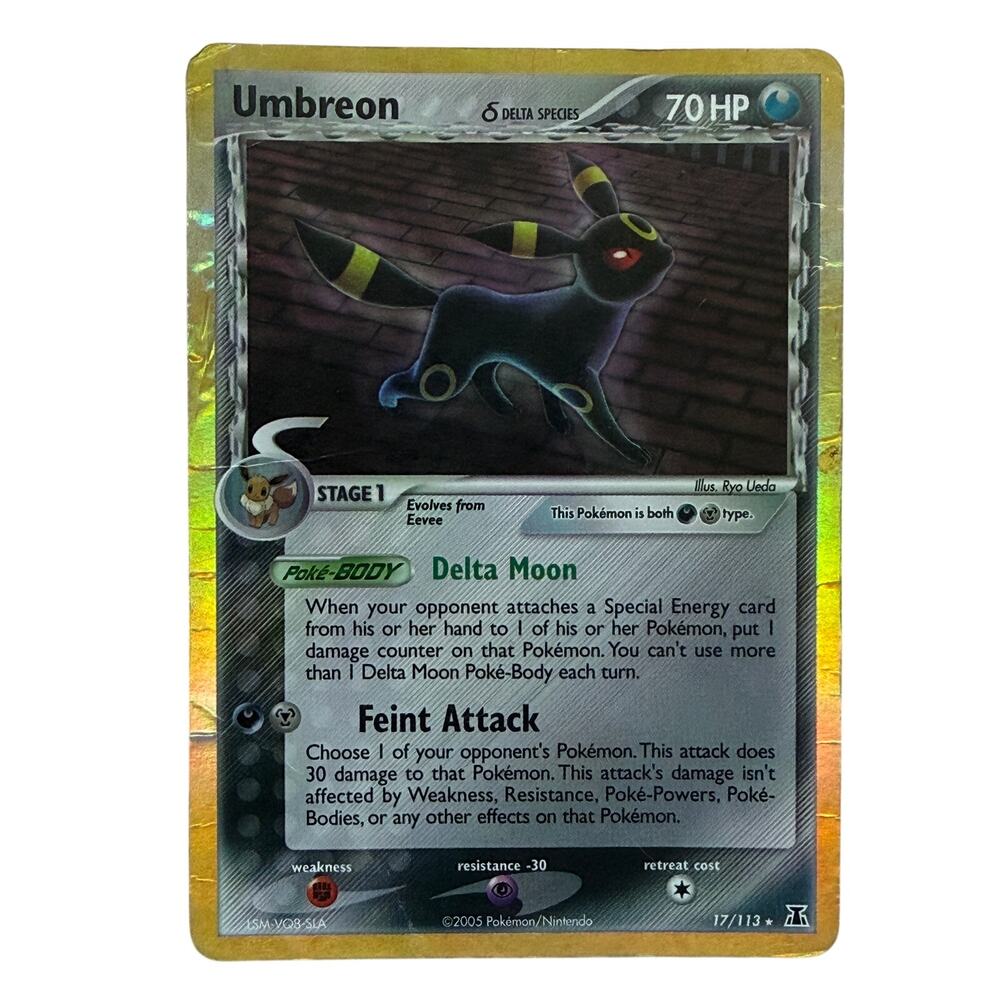 Pokémon TCG Umbreon 17/113 Pokémon EX 2005 Delta Species Holo Rare Card DMG